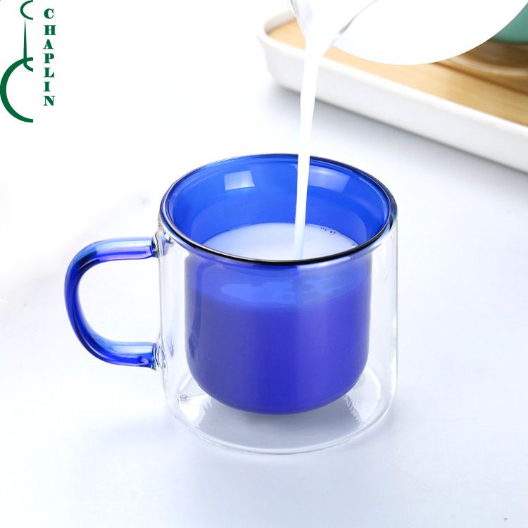Double wall 200ml Borosilicate Glass Coffee tae Mug Cup Glass Coffee Cups