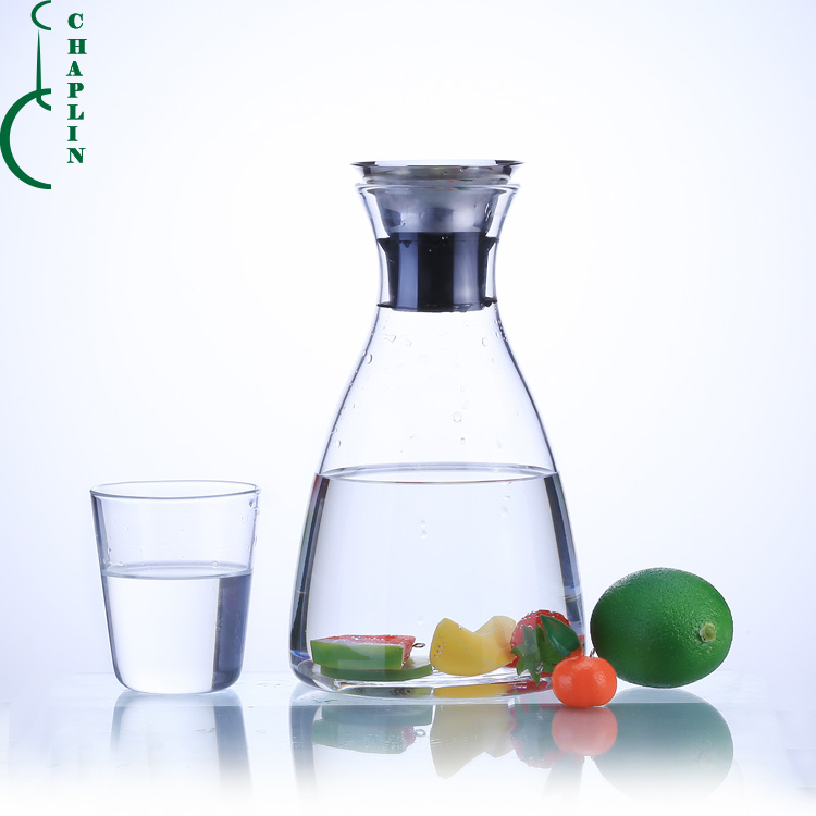 new style borosilicate glass tea kettle clear glass water pitcher without handle