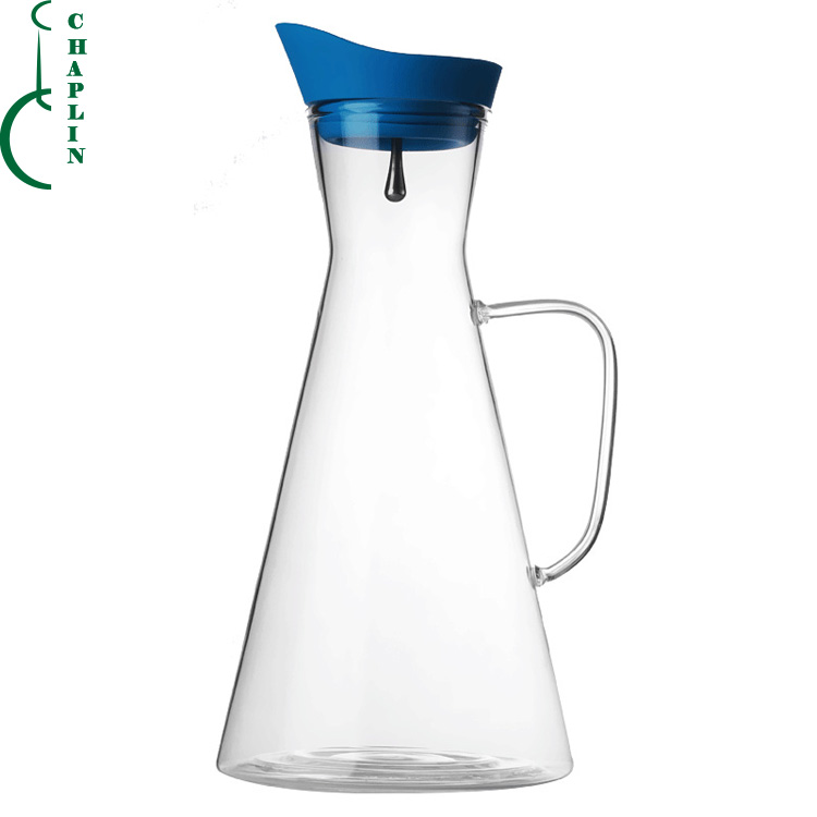 High Quality Transparent Customizable Glass Water Pot Homemade Juice Water Jug