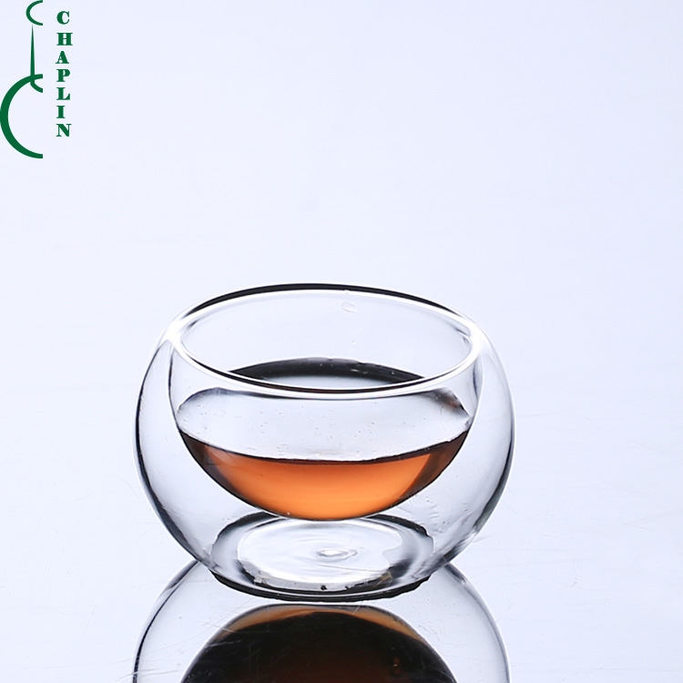 heat resistance borosilicate glass material New design double wall glass