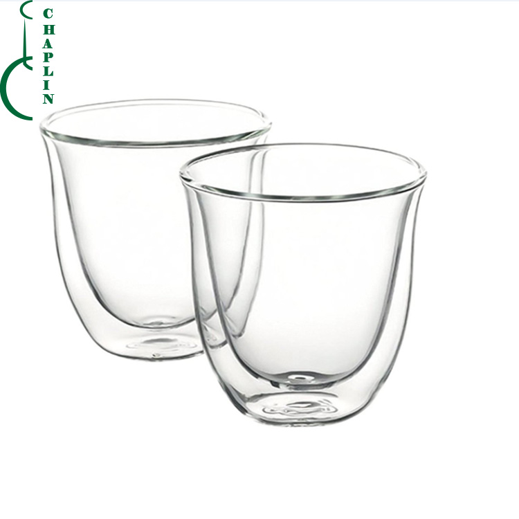 Double Wall Insulated Espresso Coffee Shot Glass Cup For Cappuccino Latte Set