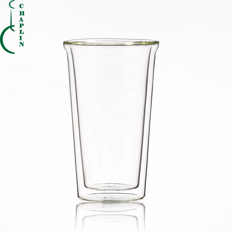Heat Resistant Double Wall Borosilicate Drinking Water Glass Cup from china
