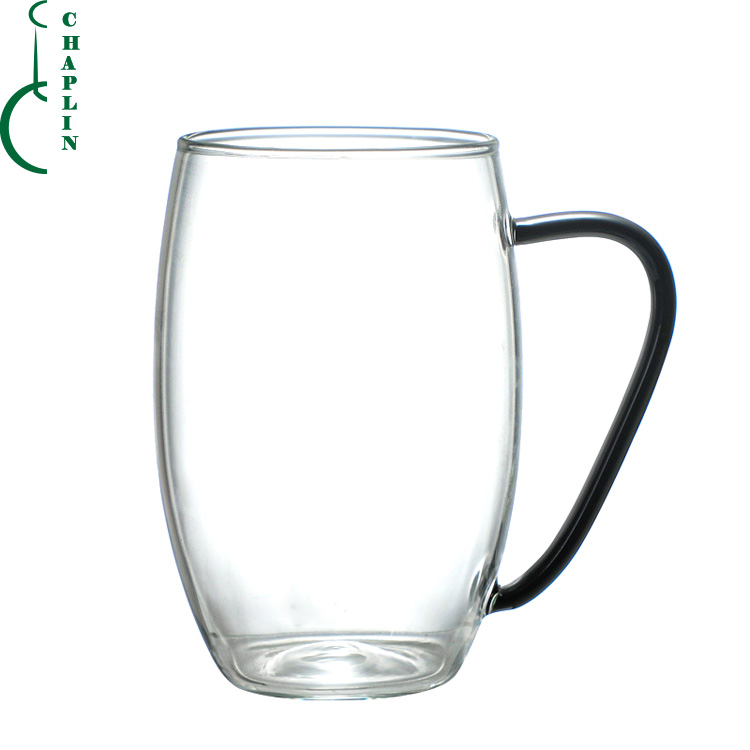 Best Quality giant handle cup glass drinking water juice drinking glass cup